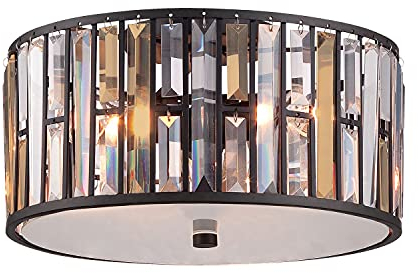 Licht-Erlebnisse Premium Deckenleuchte PRISM in Silber Ø42cm 3-flmg Design Jugendstil Lampe Wohnzimmer Esszimmer Flur