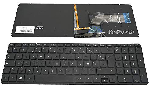 Clavier AZERTY Français Compatible avec HP Pavilion 15-AU 15-P 17-F Rétroéclairage Blance