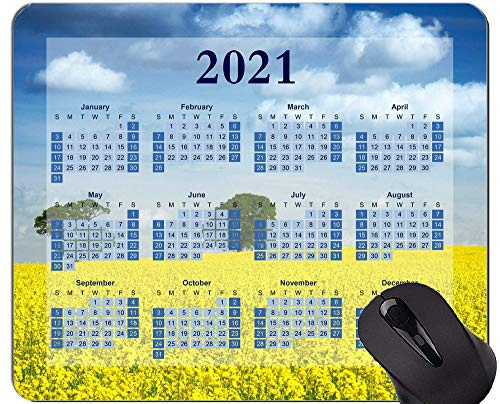 Yanteng 2021 Kalender Mauspad, Hintergrund Blaue Mauspads