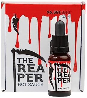 The Reaper 20 ml – Salsa Piccante Carolina Reaper Estrema – 96.581 SHU – Fermentata & Vegana – Stile Louisiana – Per Veri Amanti del Piccante