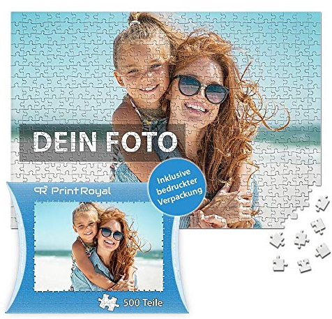 Print Royal - Puzzle fotografico da 24 – 1000 pezzi in confezione di alta qualità – Stampa con foto – Puzzle fai da te – 500 pezzi in confezione di cartone