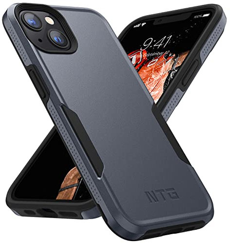 NTG compatible for iPhone 13 and iPhone 14 [2 Layer Structure][Military Grade Anti-Drop] Hard Slim iPhone 13 Phone Case,Shockproof Protective Phone Case for iPhone 14,Dim Grey