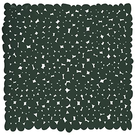 MSV Duschmatte Badematte Duscheinlage antibakteriell rutschfest mit Saugnäpfen - Dunkelgrün - ca. 53 x 53 cm