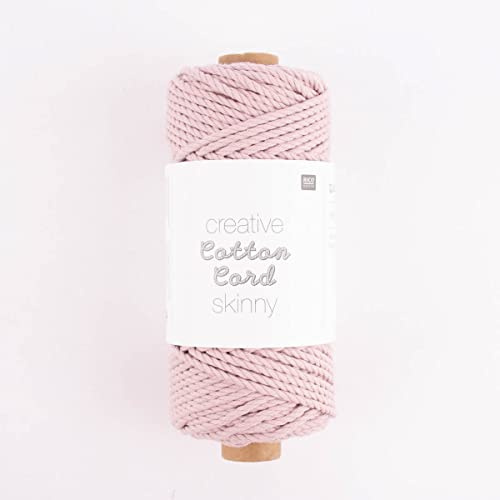 Rico Design Creative Cotton Cord Skinny 190g 55m, Farbe:013 Altrosa