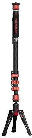 IFOOTAGE Cobra 3 C180F,Camera Monopod with Tripod Base,Carbon Fiber Professional Video Monopod,Suitable for SLR Cameras and Camcorders(71)