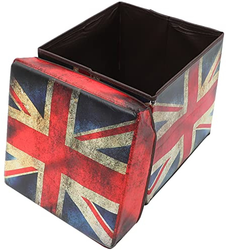 HEMOTON Fahne Aufbewahrungsbox Organizer Zur Aufbewahrung Von Spielzeug Lagerung Hocker Zur Aufbewahrung Zusammenklappbare Spielzeugtruhe Spielzeugkiste Fuß Falten MDF Buchen Kind Geschenk