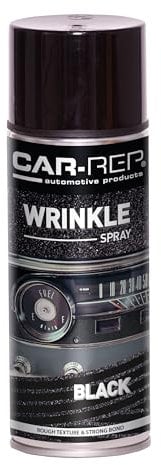 Car-Rep Wrinkle Black Spray Paint 400mL High-Gloss Textured Finish For Metal
