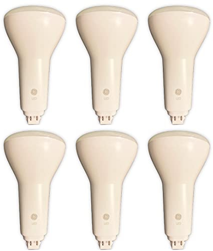 (6 Bulbs) GE 33969 LED, 4 pin CFL Replacement, G24q, 9 watt, 1200 Lumen, 3000K Warm White, LED Light Bulb, Vertical