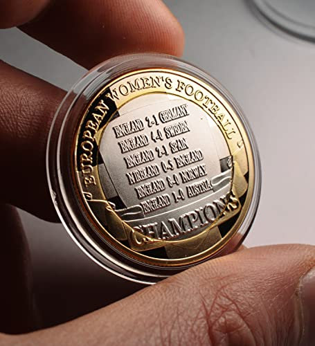 The Commemorative Coin Company European Football Championships 2022 Silver & 24ct Gold Dual Metal Commemorative. England Ladies/Women Europe/Champions