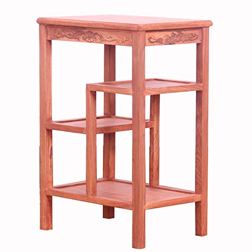 Beistelltische Kleiner Couchtisch, Mahagoni Ecktisch Beistelltisch Blume Birnenholz Regal Teetisch Beistelltisch Beistelltisch Wohnzimmer Teeregal 2 Farbe (Farbe : Flower Pear Color)