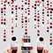 14 Meter Regenbogen Girlande Bunte Kreispunkte Hängende Papierschlange Hintergrund Polka Dot Banner für Geburtstag Bachelorette Verlobung Hochzeit Braut Baby Festa Party (red Black White)