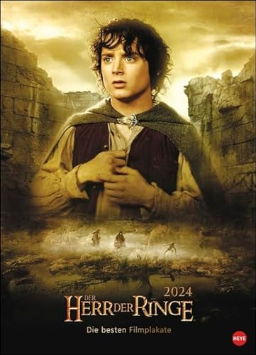 Der Herr der Ringe - Filmplakate Edition - Posterkalender - Kalender 2024 - Heye-Verlag - Wandkalender mit Kino-Postern - 49 cm x 68 cm