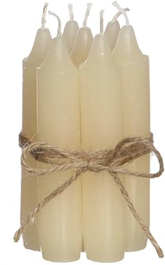 Comforder Kerzen Set (7 Stück), 11cm Stabkerzen Creme, Tafelkerzen einfarbig, 4+ Stunden Brenndauer