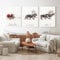 Herfair 3er Weihnachten Poster Set Premium Moderne Kunstdrucke Weihnachtsmann Rentier mit Schlitten Art Bilder,Wohnzimmer Schlafzimmer Wanddeko, ohne Rahmen (21x30cm)