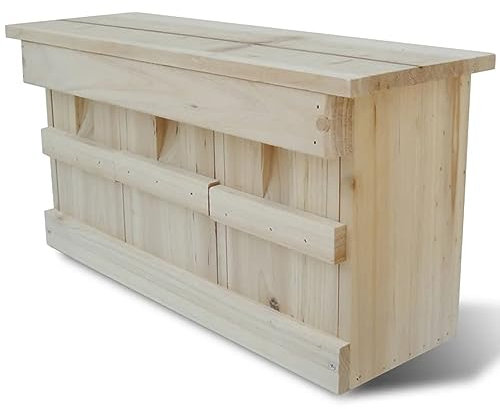 ARKEM Spatzen-Nistkasten 44 x 15,5 x 21,5 cm Spatzenhaus aus Massivholz Spatzenkasten Vogelhaus Sperlingsnistkasten