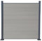 HORI® WPC Garten Zaun I Lamellenzaun, WPC Gartenzaun Sichtschutzzaun Komplettset I beidseitig glatt I 1x Schräg + 1x Pf. Kl. + 1x Pf. I Einbetonieren I Beige