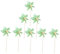 8st Bunte Kleine Windmühle Party-windräder Layout-Ornament Windmühle Deko Requisite Windräder Zur Regenbogenwindmühle Aus Kunststoff Wohnkultur Kind Hölzern Requisiten Draussen