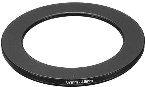 PATIKIL 67mm-49mm Metal Step Down Ring, Camera Lens Filter Adapter Ring Aluminum Filter Adapter Ring for Camera Lenses Hood, Black