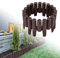 LZQ 8,4m Braun Rasenkante Kunststoff Flexibel Gartenpalisade Holzoptik Palisade Beetzaun Beetumrandung Beeteinfassung für Gärten, Gras-und Steintrennung, 30 Stück