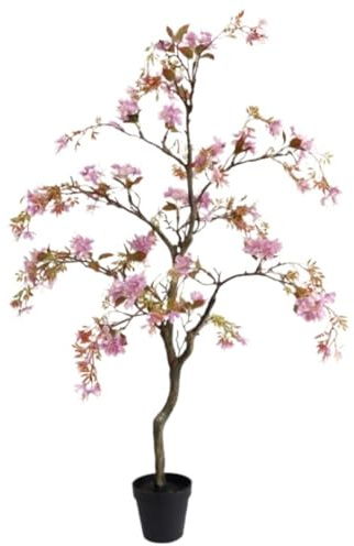 Fake Plants Artificial Begonia Tree Faux Plastic Plant For Indoor Outdoor Home Office Decor Home Office Garden Decoration (Color : A, Size : 100cm)