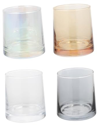 PRETYZOOM 4 Pz Coppa affumicata portacandele in cera tazze di di vetro chiaro arredamento contenitori tazza di vetro vuota contenitore per candele in vetro bicchiere di vino