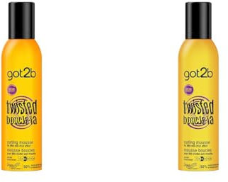 Schwarzkopf - Got2b - Mousse Coiffante Cheveux - Définition des Boucles - Anti-Frisottis - Ondulés à Bouclés - Aérosol 250 ml (Lot de 2)