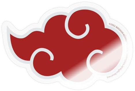 Spreadshirt Naruto Shippuden Akatsuki-Symbol Sticker, max. 10 x 10 cm, 10 x 10 cm, Transparent glänzend