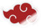Spreadshirt Naruto Shippuden Akatsuki-Symbol Sticker, max. 10 x 10 cm, 10 x 10 cm, Transparent glänzend