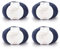 ggh Lacy Set | 4x25g (insgesamt 100g) Set| 150m/25g Merinowolle mit Seide zum Stricken | Farbe 013 - Dunkelblau