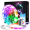 phopollo 20m Led Strip Light for Bedroom, Remote and App Control Bluetooth Connect Music Sync RGB Lights for Room Plug in Self Adhesive (20Mx1)