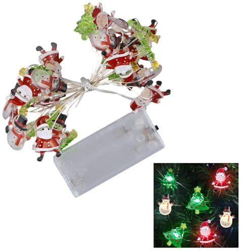 Jinlaili Cadena de Luces de Navidad, 3 Metros 30 LED Guirnalda Luces, Luces Led Decorativas para Árbol de Navidad, Cadena de luces para Partido Patio Navidad Decoración, Decoración para Navidad (A)