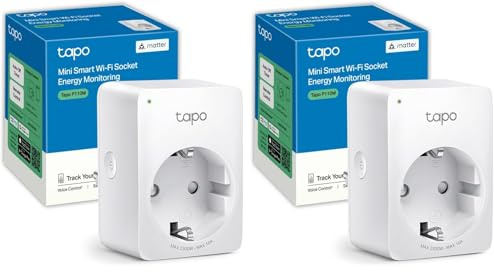 Tapo P110M Matter Presa Smart, Presa Intelligente con Monitoraggio Energia, WiFi Intelligente Smart Plug, Compatibile con Alexa e Google Home, Controllo Vocale e Remoto,Tempo di Preselezione
