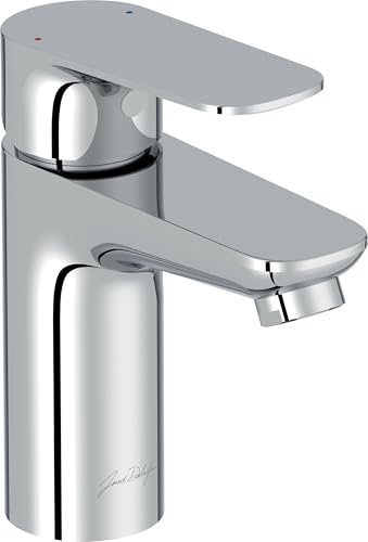 Jacob Delafon - Mitigeur Lavabo Oscar - Hauteur sous Bec 9,0cm - Avec Flexibles d’Alimentation - Débit économe 5L/min - 15,2x4,5 x 13,1 cm - Finition Chrome - E29842-CP
