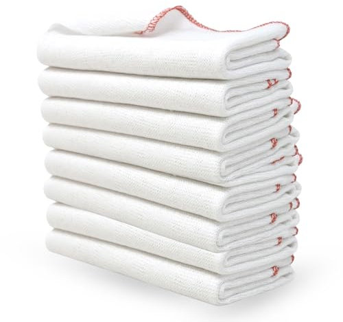 Milosc Jumboo dish clothes Extra Large 100% Cotton Cleaning Dish Clothes Size 40x50cm White Cleaning Kitchen Cloth (20)