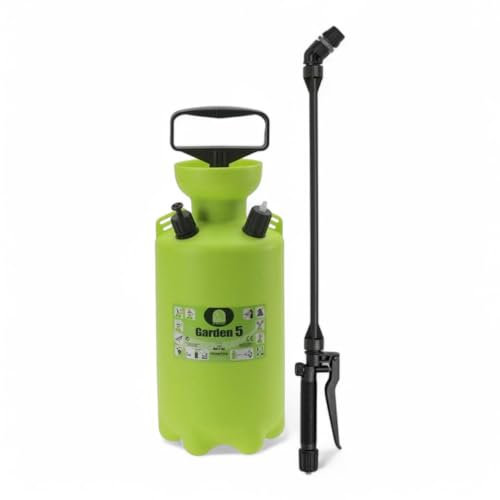 Pompa irroratrice 5 lt. a pressione con valvola di sicurezza e indicatore di pressione