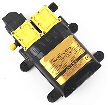 YQVEOT Pompa Vuoto Dc 12v 125psi 9l/min Pompa dell'Acqua elettrica agricola Pompa a Doppia Alimentazione Micro Spruzzatore d'Acqua a Membrana ad Alta Pressione Lavaggio Auto