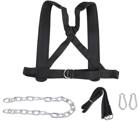 MotiveTech Sled Harness Zuggeschirr Trainingsgurt Widerstandsgurt mit Komfortabler Polsterung Zur Schonung Der Schultern Beim Workout für Outdoor Sport F