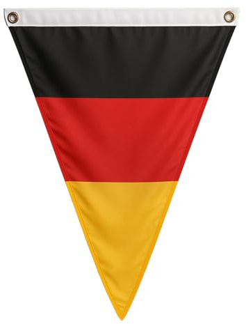 Murago - Deutschland Wimpel Fahne ca.150x90cm mit Ösen - Flagge polyester uv beständig wetterfest Fanartikel Fußball WM EM Sport Balkon Garten Party Dekoration Außenbereich Innenbereich