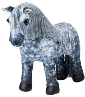 LeMieux Toy Pony Sammy – weicher Dapple Grey Mantel – inklusive marineblauer Marken-Trageteppich – geeignet für Kinder ab 3 Jahren