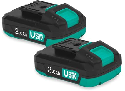 VONROC starterset 20 V VONROC 20 V batterie 20 V chargeur double 20 V batterie 2,0 Ah chargeur rapide 20 V VPower 20 V set batterie et chargeur kit batterie et chargeur VONROC