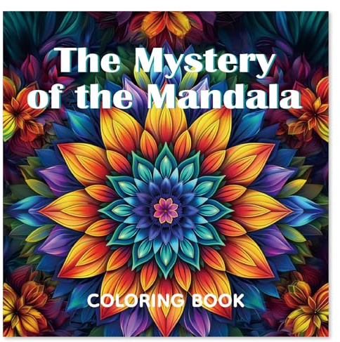WOUYTPE Mandala Malbuch für Erwachsene, Ausmalbuch Erwachsene, Coloring Book Adult, 24 Mandala-Blumenmuster, Zum Stressabbau und Zur Entspannung