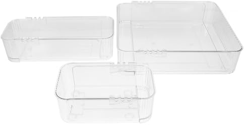 TOGEVAL Organizador de Cajones Extensible 3 Piezas Transparente Pet, Bandejas Divisorias para Cocina, Escritorio y Tocador, Organizador Multifuncional para Cubiertos y Utensilios
