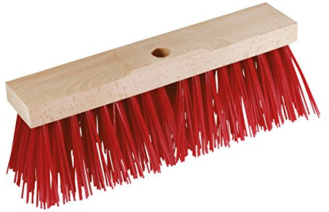 Kerbl 29519 Straßenbesen, Breite 35 cm, extra groß, rote Borsten
