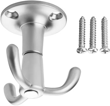 SOTECH Drehhaken TROMSO 3-fach Edelstahloptik matt 53 x 50 mm | Sockel Ø 40 mm BA 25 mm Aluminium Garderobenhaken Jackenaufhänger