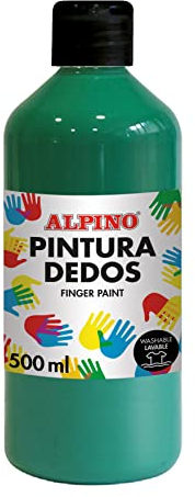 Alpino Flasche Fingerfarbe 500ml Wiesengrün