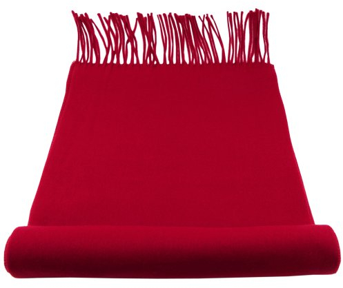 TigerTie Designer Schal in rot verkehrsrot dunkelrot einfarbig Uni - Cashmink