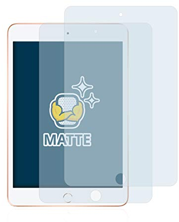 BROTECT Entspiegelungs-Schutzfolie für Apple iPad Mini 5 2019 (5. Gen.) (2 Stück) Matte Displayschutz-Folie, Anti-Reflex, Anti-Fingerprint