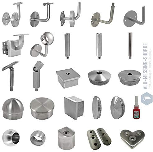 VA Handlaufhalter mit Trägerplatte für Rohr Ø 33,7mm