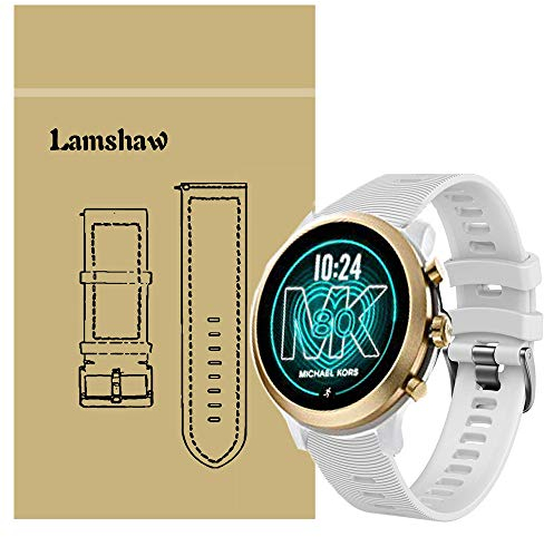 LvBu Armband Kompatibel Für Michael Kors MKGO, Sport Silikon Classic Ersatz Uhrenarmband Für Michael Kors Access MKGO Smartwatch (Weiß)