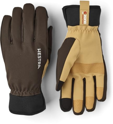 Hestra Herren CZone Contact Glove 5 Finger HandschuheBraun/Schwarz/Beige 11